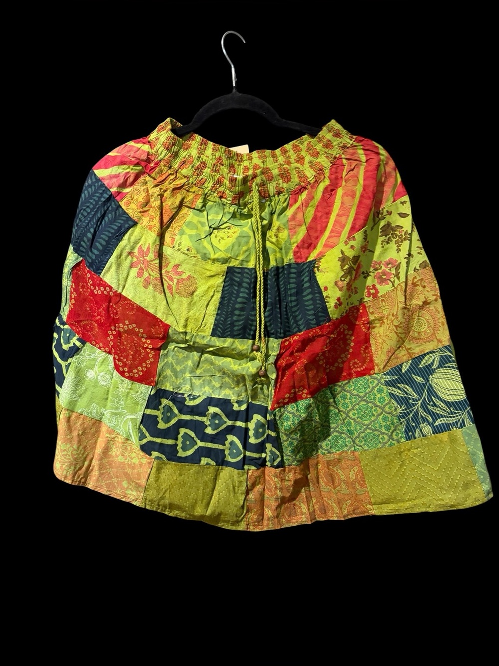 Boho Patchwork #6 Mini Skirt - Multicolor